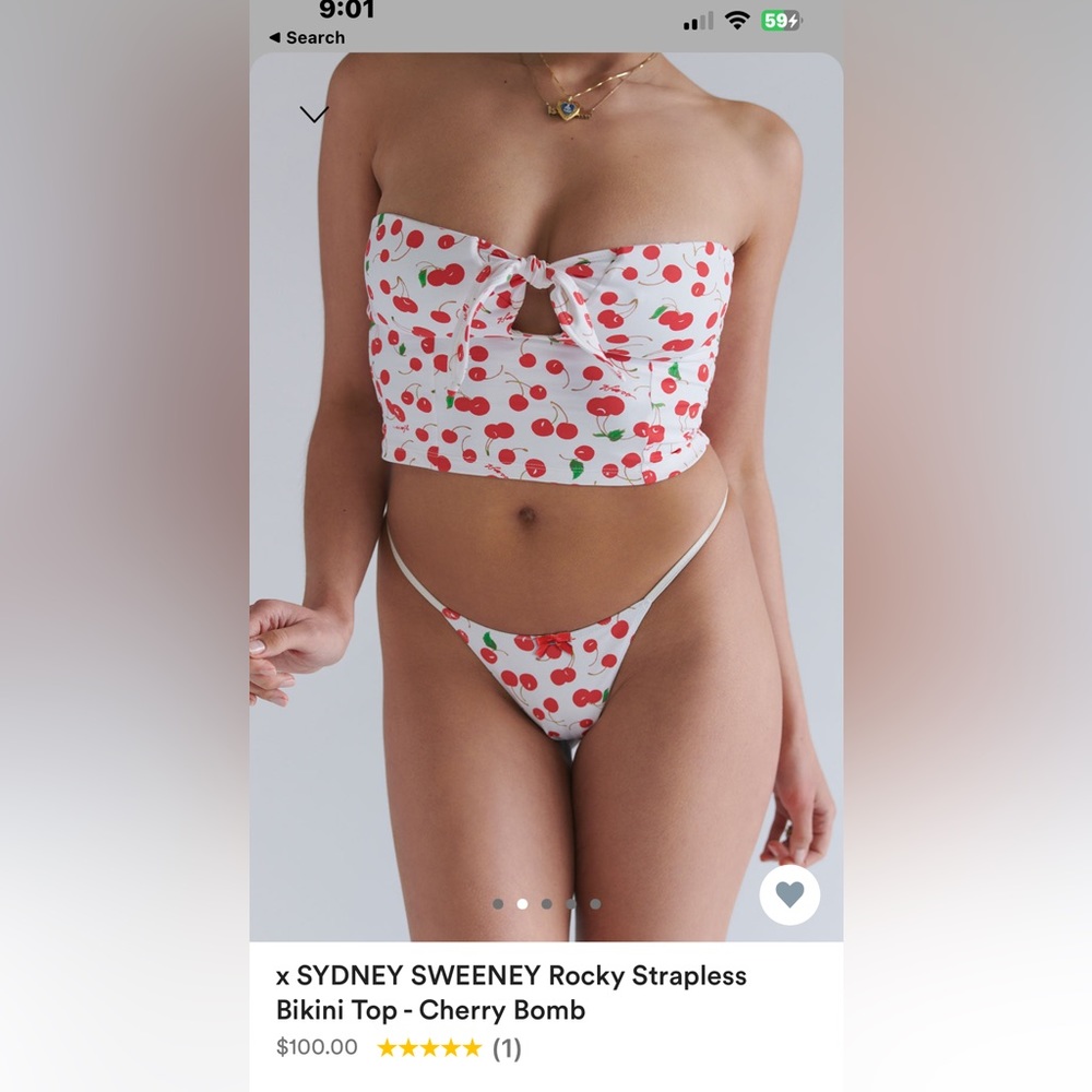Frankie’s Bikinis X Sydney Sweeney Cherry Bikini Top